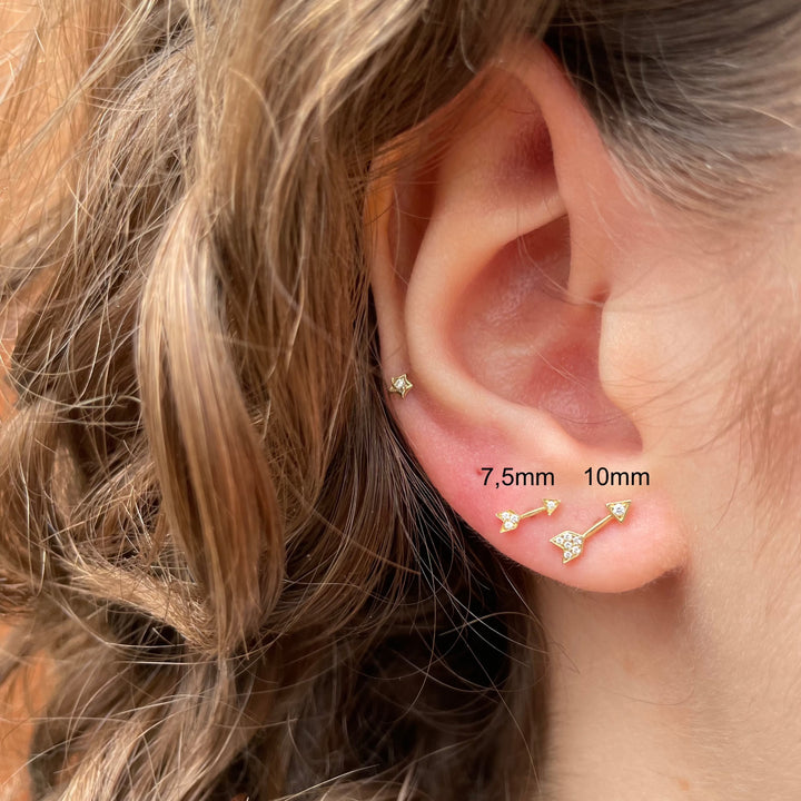 MARIA TASH 10mm Diamond Arrow Threaded Stud – produktbillede 2