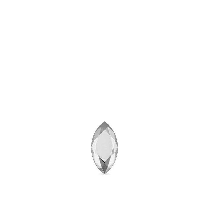 MARIA TASH 14KT Faceted White Gold Marquise Threaded Stud Earring – produktbillede 2