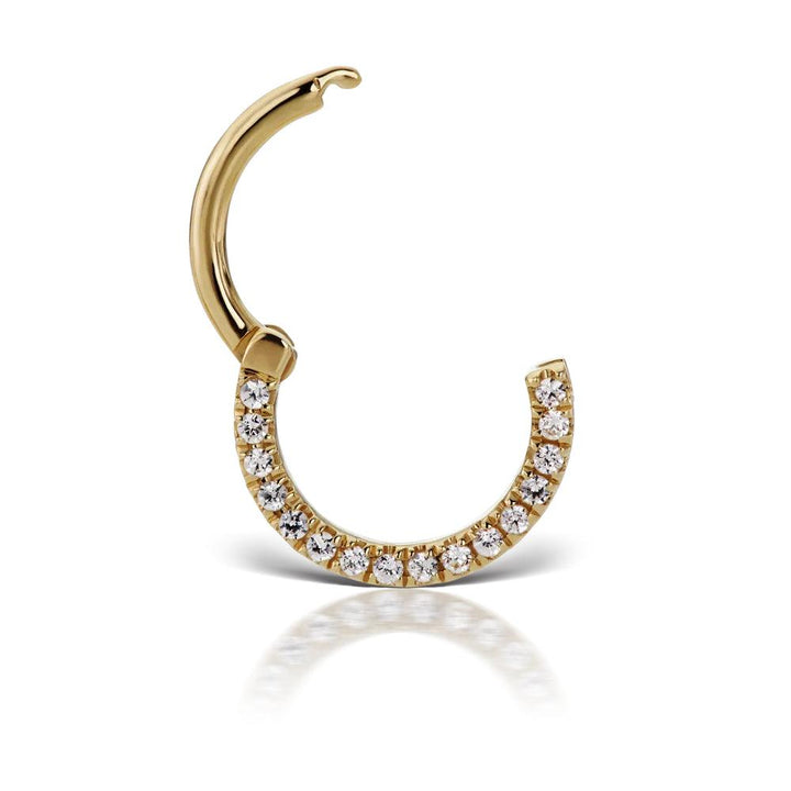 MARIA TASH 18kt Diamond Horizontal Eternity Hoop – produktbillede 2