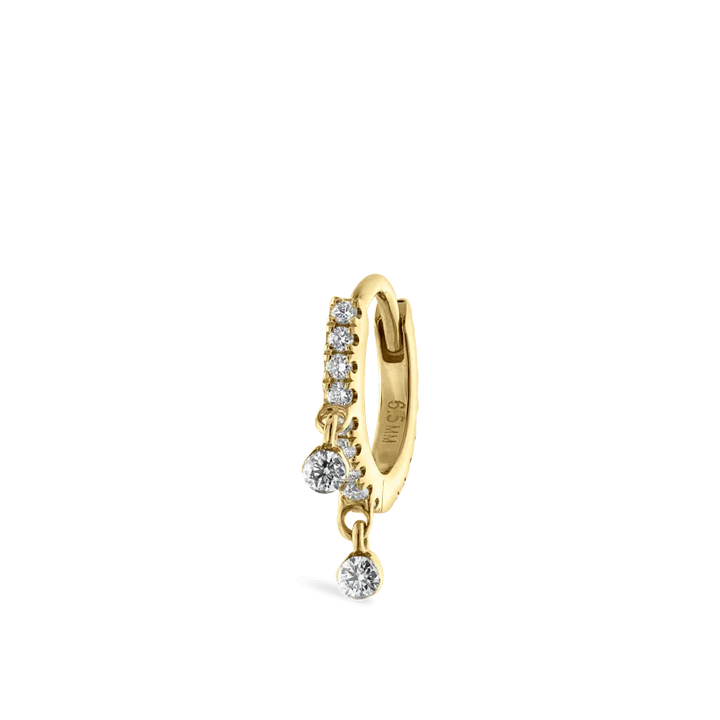 MARIA TASH Diamond Eternity Double Dangle Hoop 6,5mm – XET2DD-YG-D65