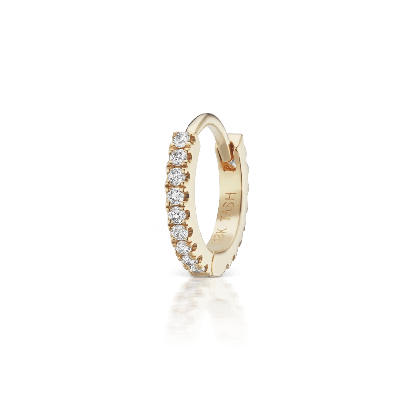 MARIA TASH Diamond Eternity Hoop 8mm 18kt – XETD-YG-D8