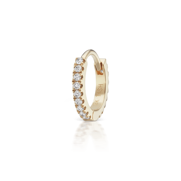 MARIA TASH Diamond Eternity Hoop 8mm 18kt – XETD-YG-D8