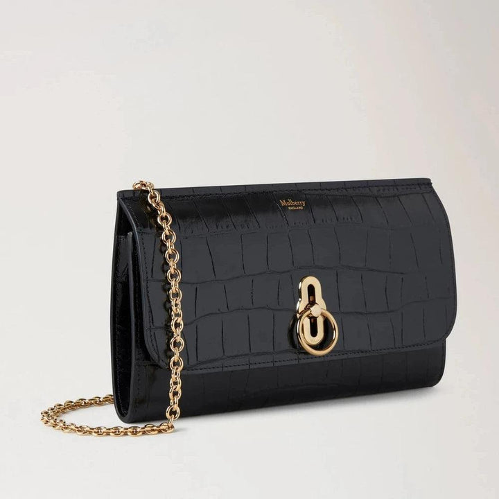 Mulberry Amberley Clutch Black Shiny Small Croc – produktbillede 2