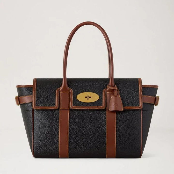Mulberry Bayswater Black & Cognac Bio-Based Scotchgrain – HH0014/127A340