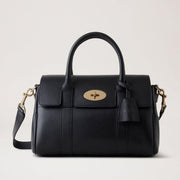 Mulberry Bayswater Satchel musta Small Classic Grain 