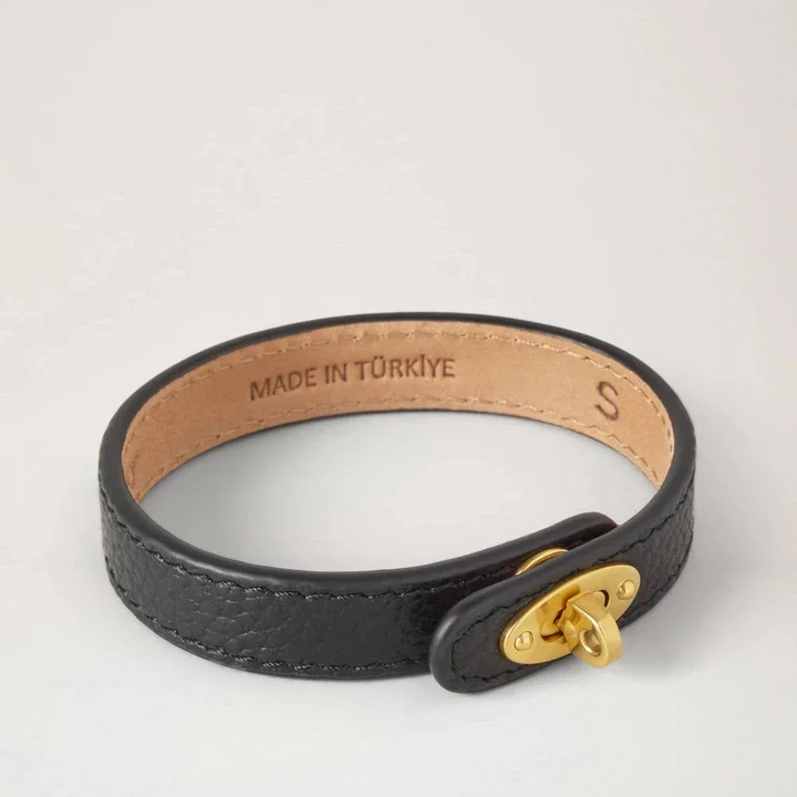 Mulberry Bayswater Thin Leather Bracelet Black – QB2390/205A100-001