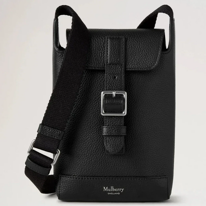 Mulberry Chiltern Phone Pouch Black Small Classic Grain – RL8846/205A100