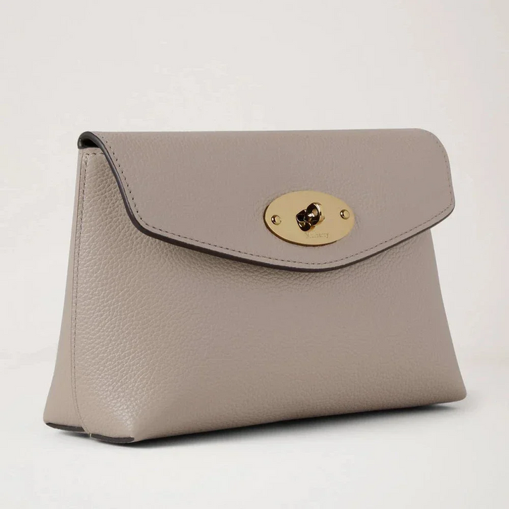 Mulberry Darley Cosmetic Pouch Cashmere Taupe Small Classic Grain – RL5077/205F924