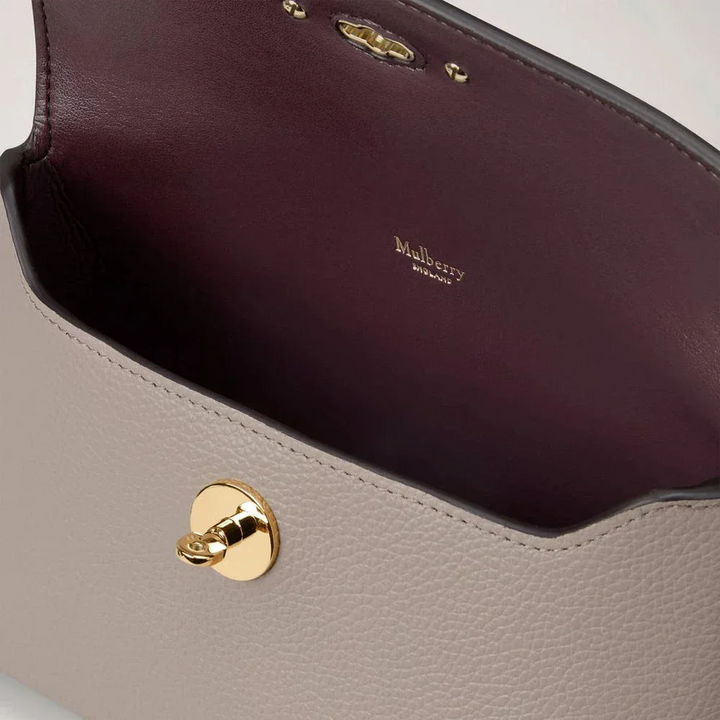 Mulberry Darley Cosmetic Pouch Cashmere Taupe Small Classic Grain – produktbillede 2