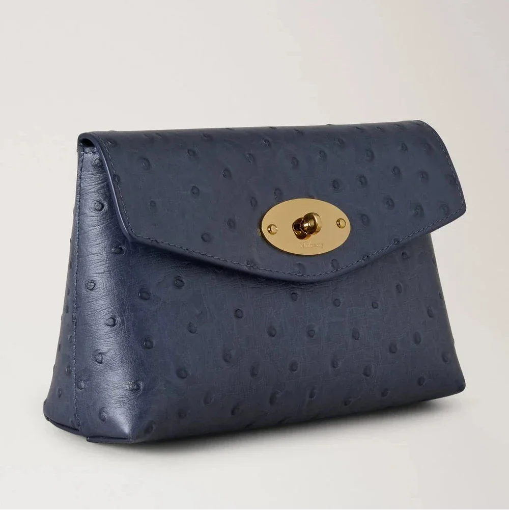 Mulberry Darley Cosmetic Pouch Ostrich Stormy Blue – RL8933/738U918