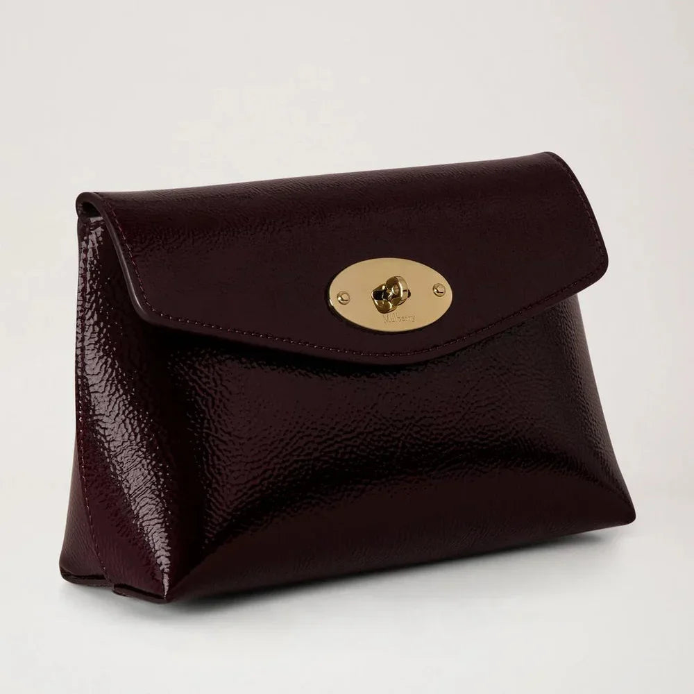 Mulberry Darley Cosmetic Puoch Deep Aubergine Patent – RL8932/737V697