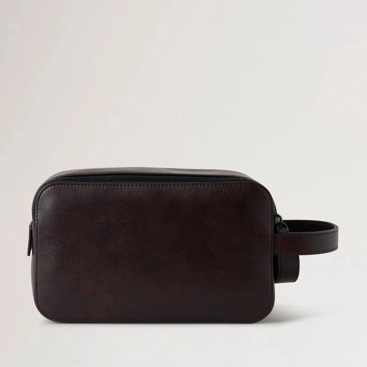 Mulberry Double Zip Wash Case Two Tone Leather Dark Chokolate – produktbillede 2