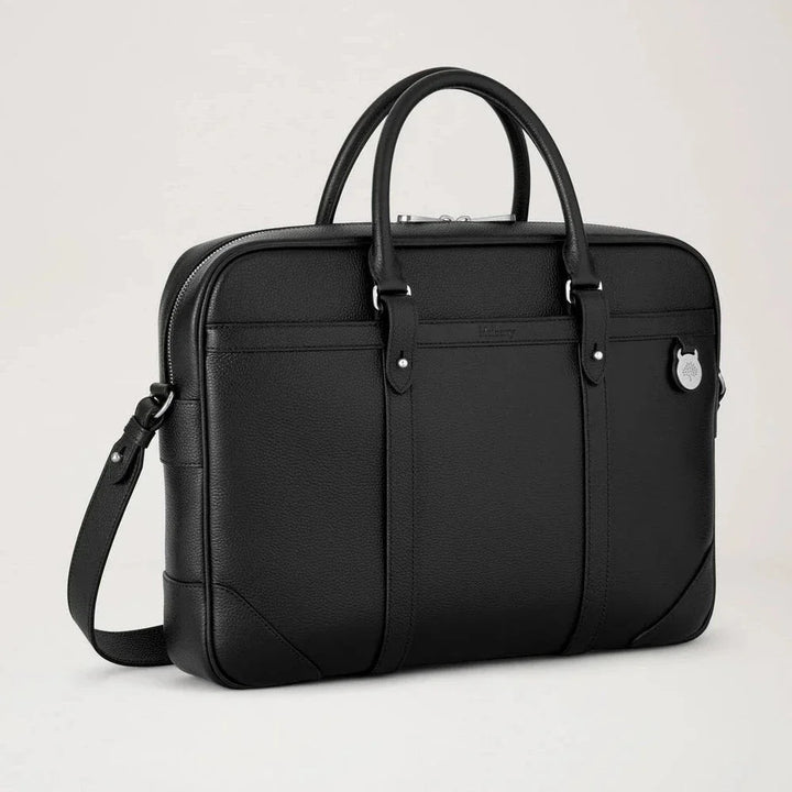 Mulberry Heritage Briefcase Black Small Classic Grain – produktbillede 2