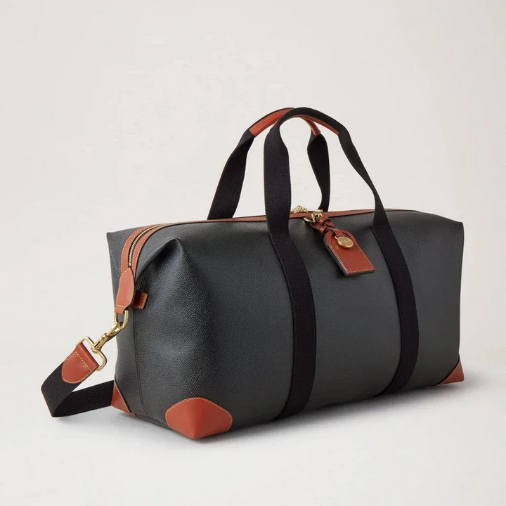 Mulberry Heritage Medium Clipper Black & Cognac Scotchgrain – produktbillede 2