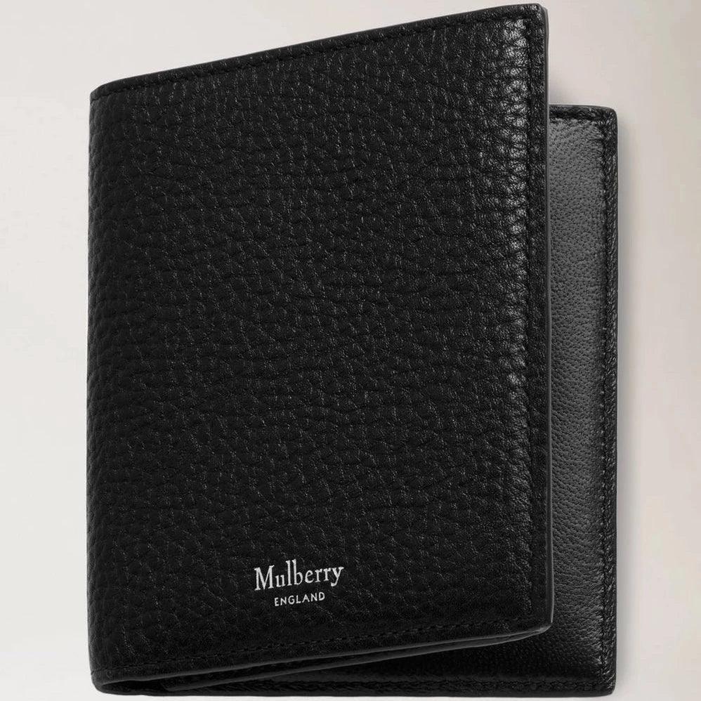 Mulberry Heritage Trifold Wallet Small Classic Grain Black – RL7396/205A100