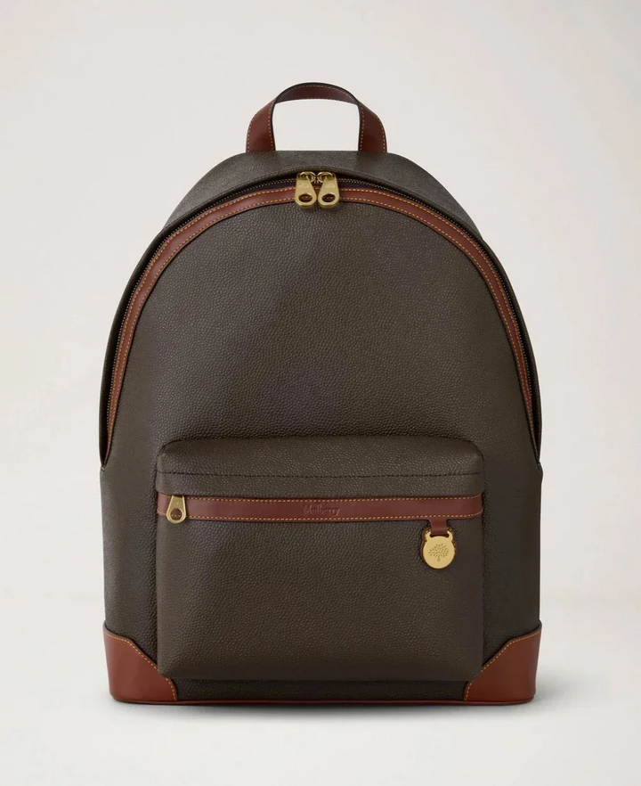 Mulberry Heritage Zipped Backpack Mole & Cognac Bio-Based Scotchgrain – HS5215/127Q330