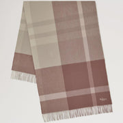 Mulberry Large Check Merinovillahuivi Autumn Rose & Powder Rose Merinovillaa 