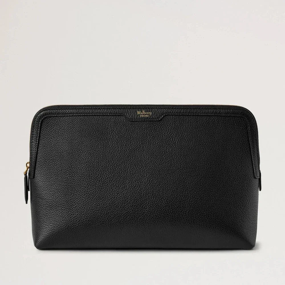 Mulberry Large Cosmetic Pouch Black Small Classic Grain – RL8790/205A100