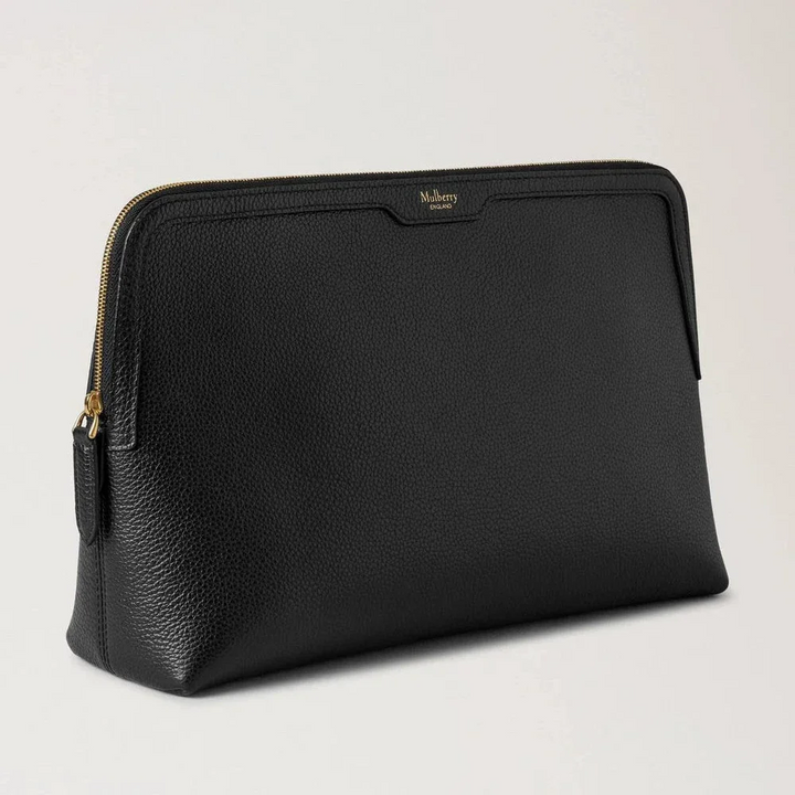 Mulberry Large Cosmetic Pouch Black Small Classic Grain – produktbillede 2