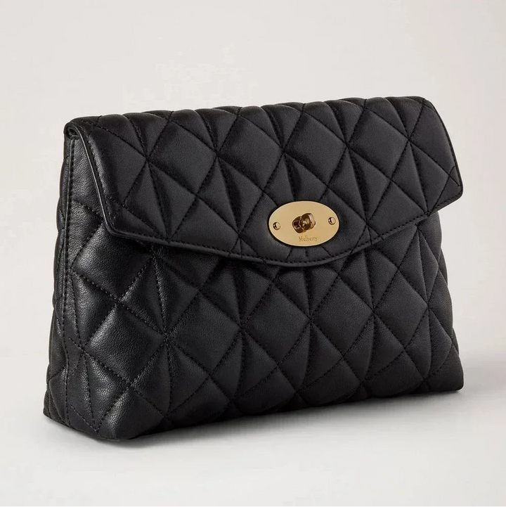Mulberry Large Darley Cosmetic Pouch Black Quilting – produktbillede 2