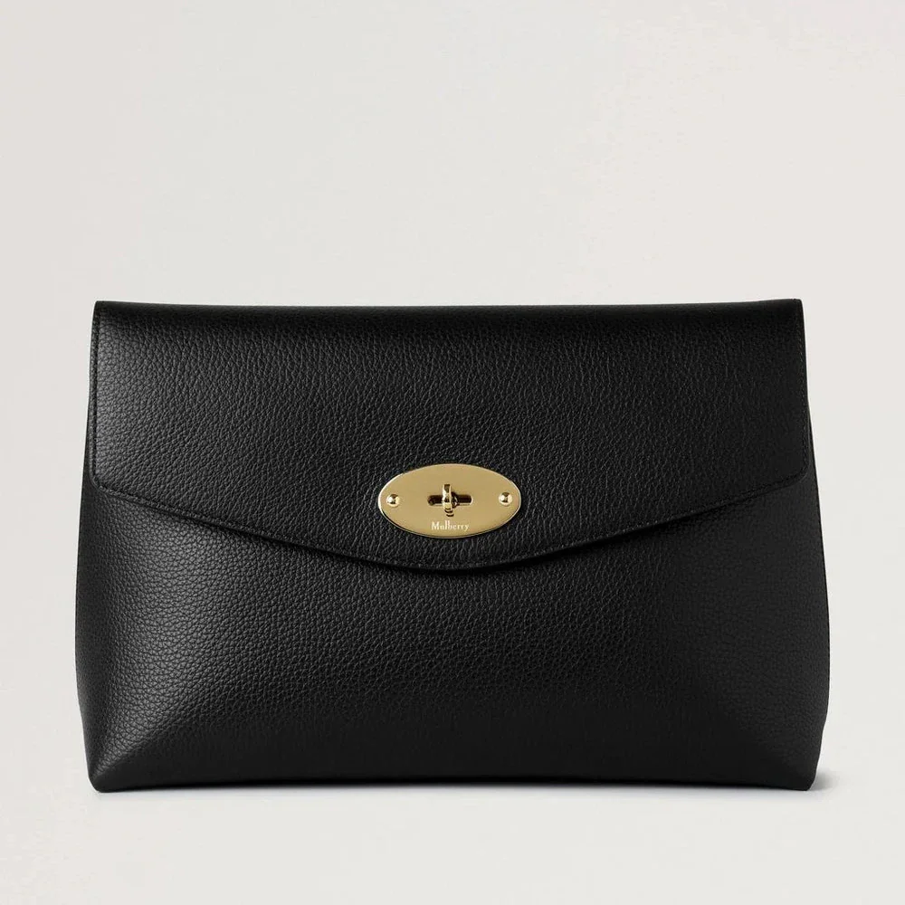 Mulberry Large Darley Cosmetic Pouch Black Small Classic Grain – RL8849/205A100