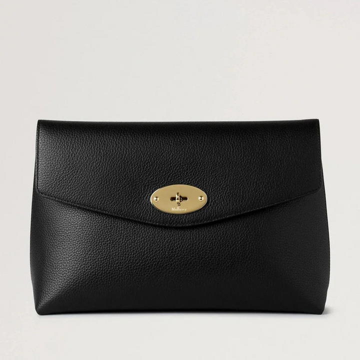 Mulberry Large Darley Cosmetic Pouch Black Small Classic Grain – RL8849/205A100