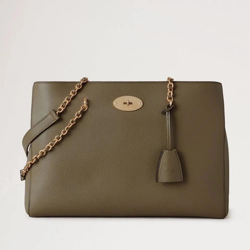 Mulberry Lily Chain Tote Small Classic Grain Linen Green – HH9576/205R563