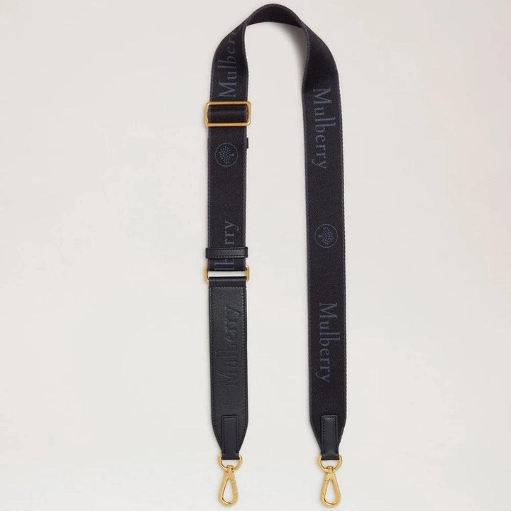 Mulberry Logo Webbing Strap Black Micro Classic Grain & Webbing – RX0283/000A100