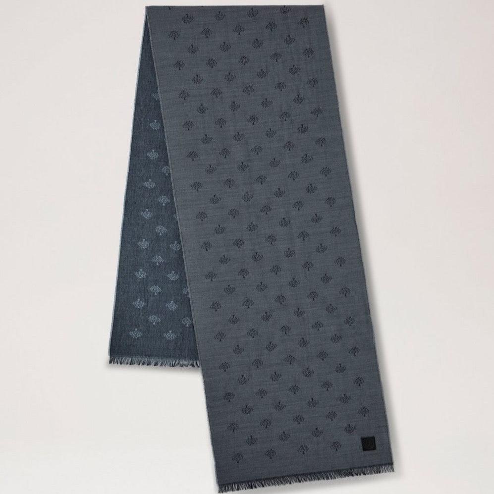Mulberry Mens Scarf Tree Jacquard Charcoal – VS4784/950C110