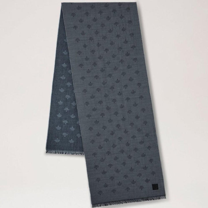 Mulberry Mens Scarf Tree Jacquard Charcoal – VS4784/950C110