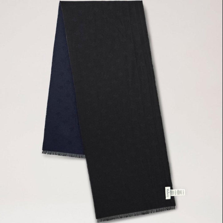 Mulberry Mens Scarf Tree Jacquard Midnight – produktbillede 2