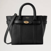 Mulberry Micro Zipped Bayswater Micro Grain musta 
