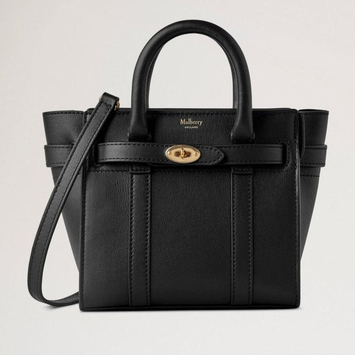 Mulberry Micro Zipped Bayswater Micro Grain Black – RL8237/587A100