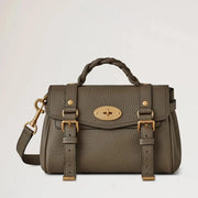 Mulberry Mini Alexa Heavy Grain Pellavanvihreä 