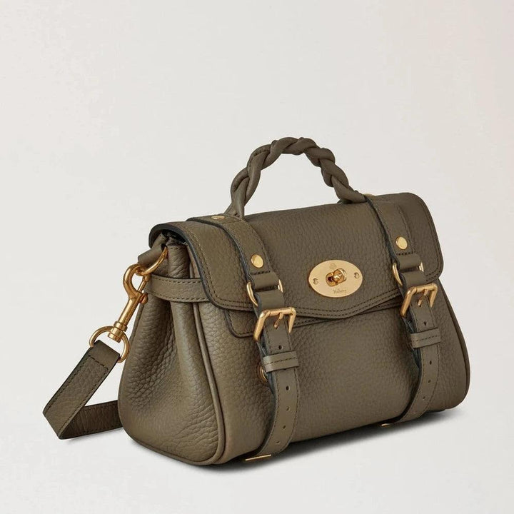 Mulberry Mini Alexa Heavy Grain Linen Green – produktbillede 2