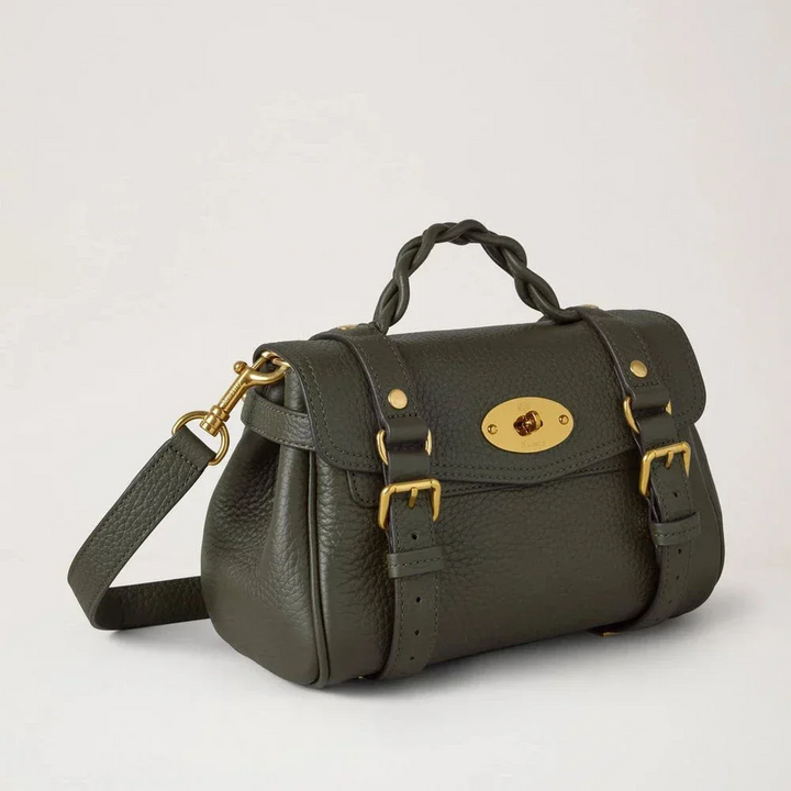 Mulberry Mini Alexa Juniper Green Heavy Grain – produktbillede 2