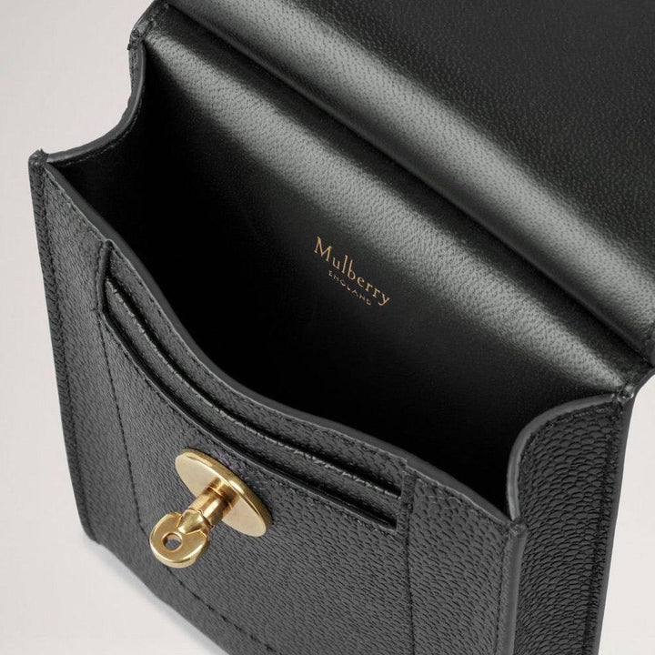 Mulberry Mini Antony Pouch Eco Scotchgrain Black/Cognac – produktbillede 2