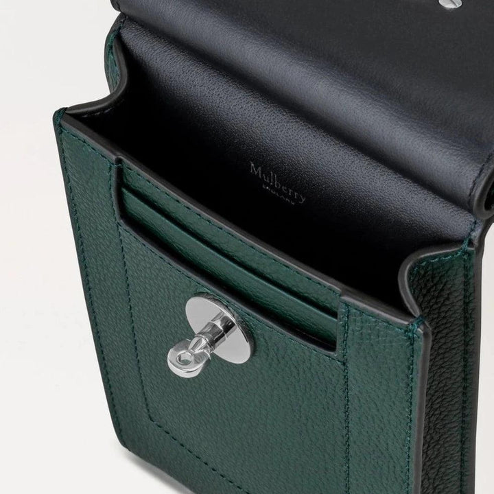 Mulberry Mini Antony Pouch Small Classic Grain Mulberry Green – produktbillede 2