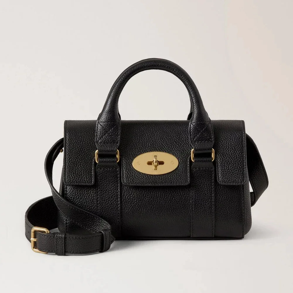 Mulberry Mini Heritage Bayswater Small Classic Grain Black – RL8928/205A100
