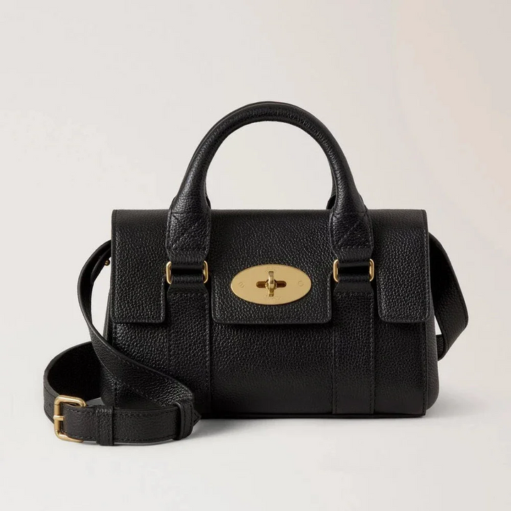 Mulberry Mini Heritage Bayswater Small Classic Grain Black – RL8928/205A100