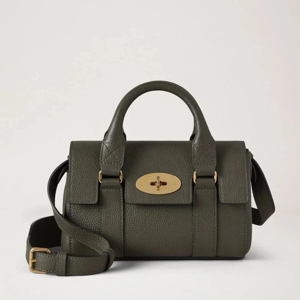 Mulberry Mini Heritage Bayswater Small Classic Grain Juniper Green – RL8928/205Q749