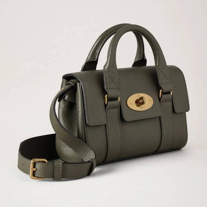Mulberry Mini Heritage Bayswater Small Classic Grain Juniper Green – produktbillede 2