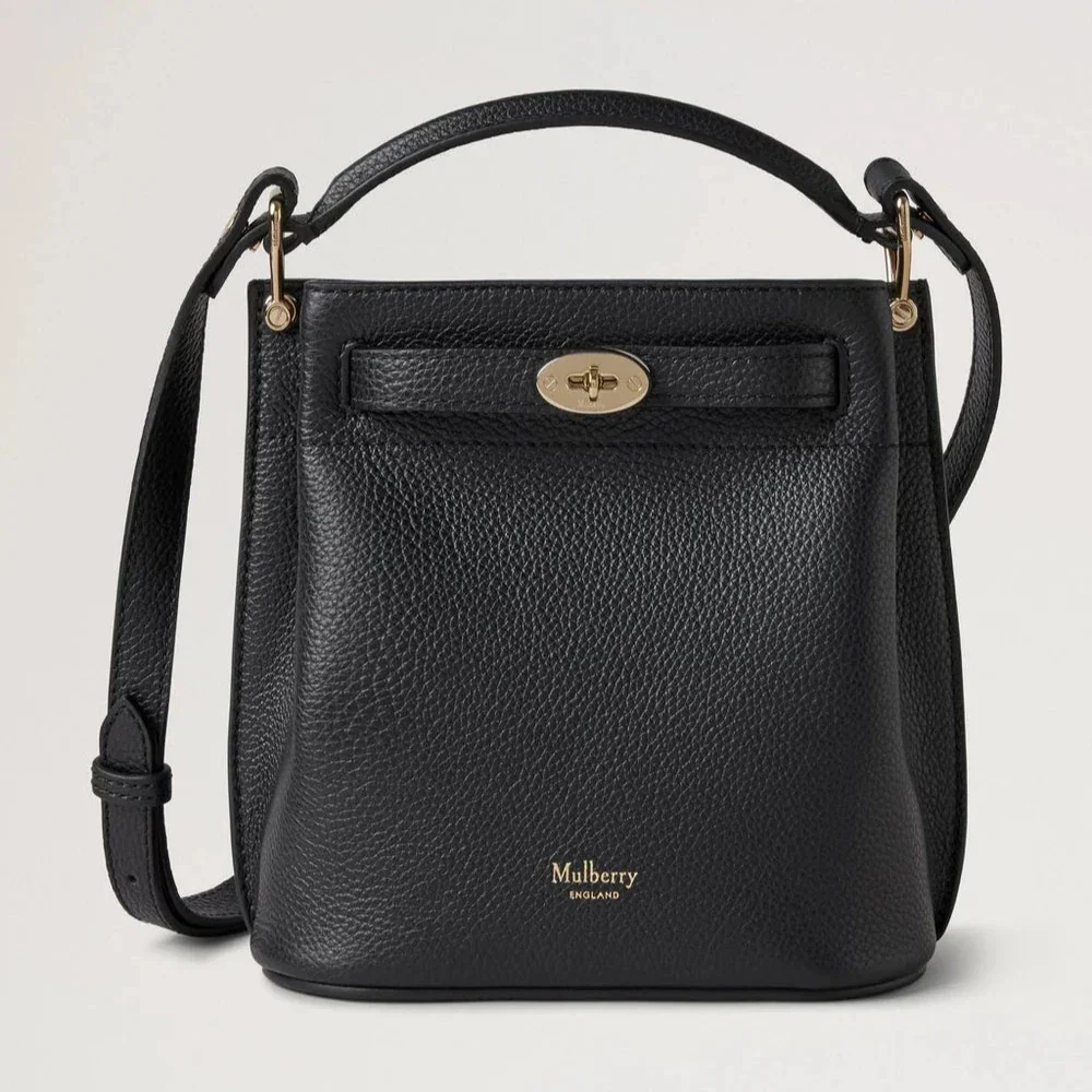 Mulberry Mini Islington Bucket Small Classic Grain Black – RL8803/205A100