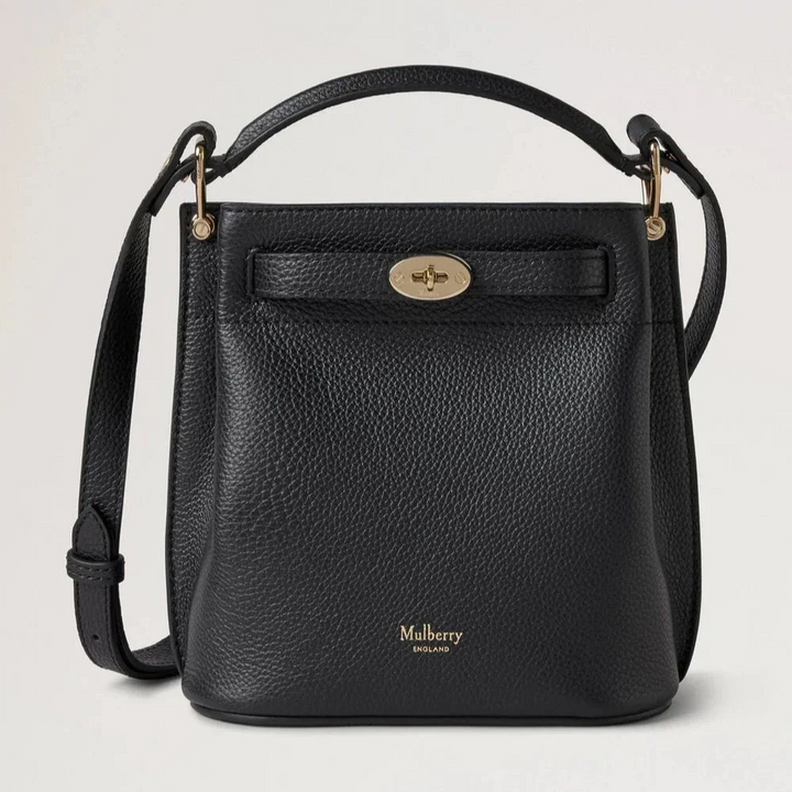 Mulberry Mini Islington Bucket Small Classic Grain Black – RL8803/205A100