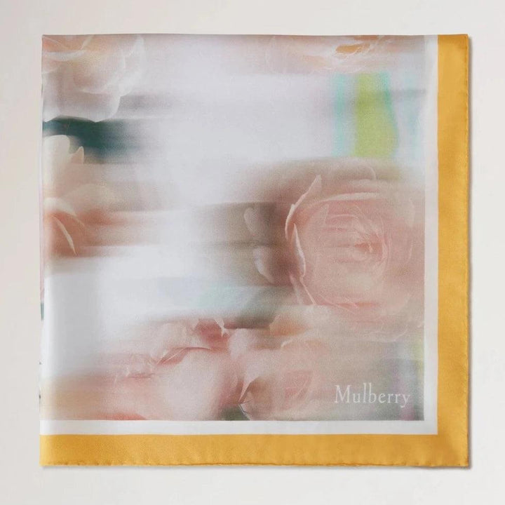 Mulberry Rose And Blur Border Square Scarf – produktbillede 2