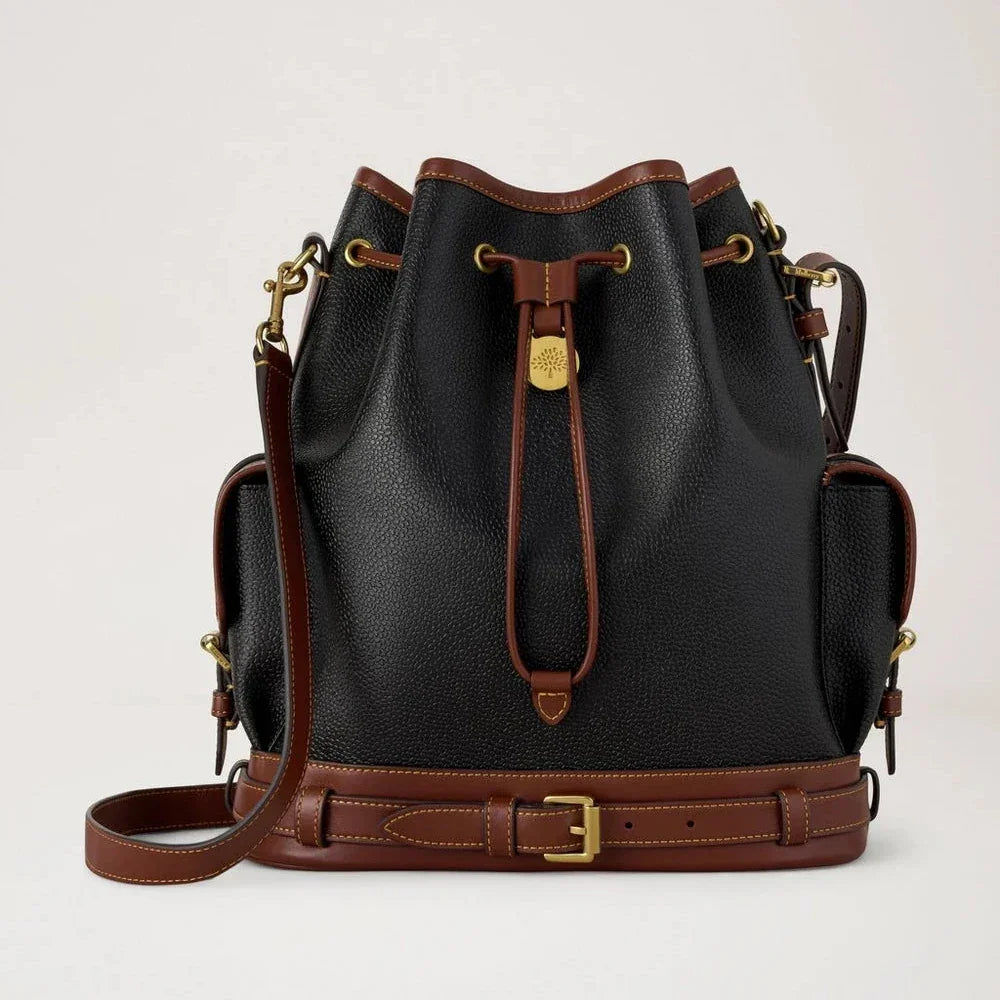 Mulberry Scotchgrain Bucket Black & Cognac Bio-Based Scotchgrain – HH0016/127A340