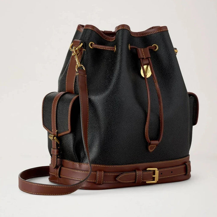 Mulberry Scotchgrain Bucket Black & Cognac Bio-Based Scotchgrain – produktbillede 2