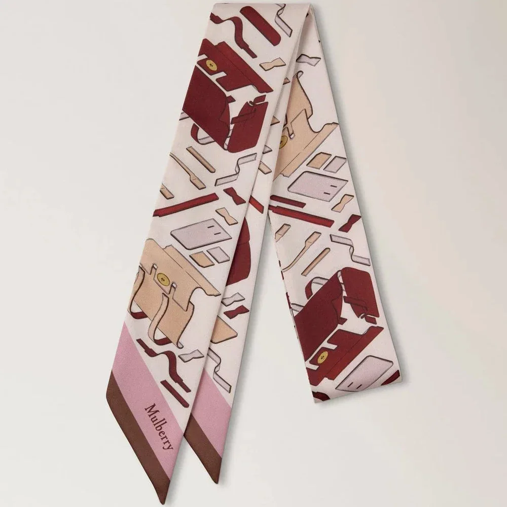 Mulberry Skinny Scarf - Bayswater Workshop Blossom Pink – VS4868/146J002