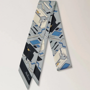 Mulberry Skinny Scarf - Bayswater Workshop vaaleanharmaa 
