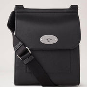 Mulberry Small Antony Small Classic Grain Musta Hopeanvärinen 